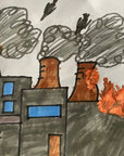 Azovstal Factory Ukrainian Drawing