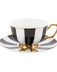 Ebony Stripes Teacup & Saucer