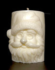 Santa's Head Pillar Candle
