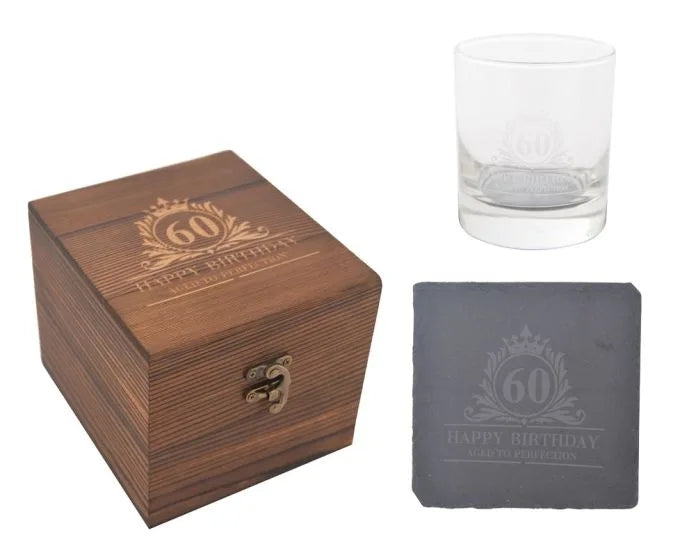 Birthday Glass &amp; Coaster Set