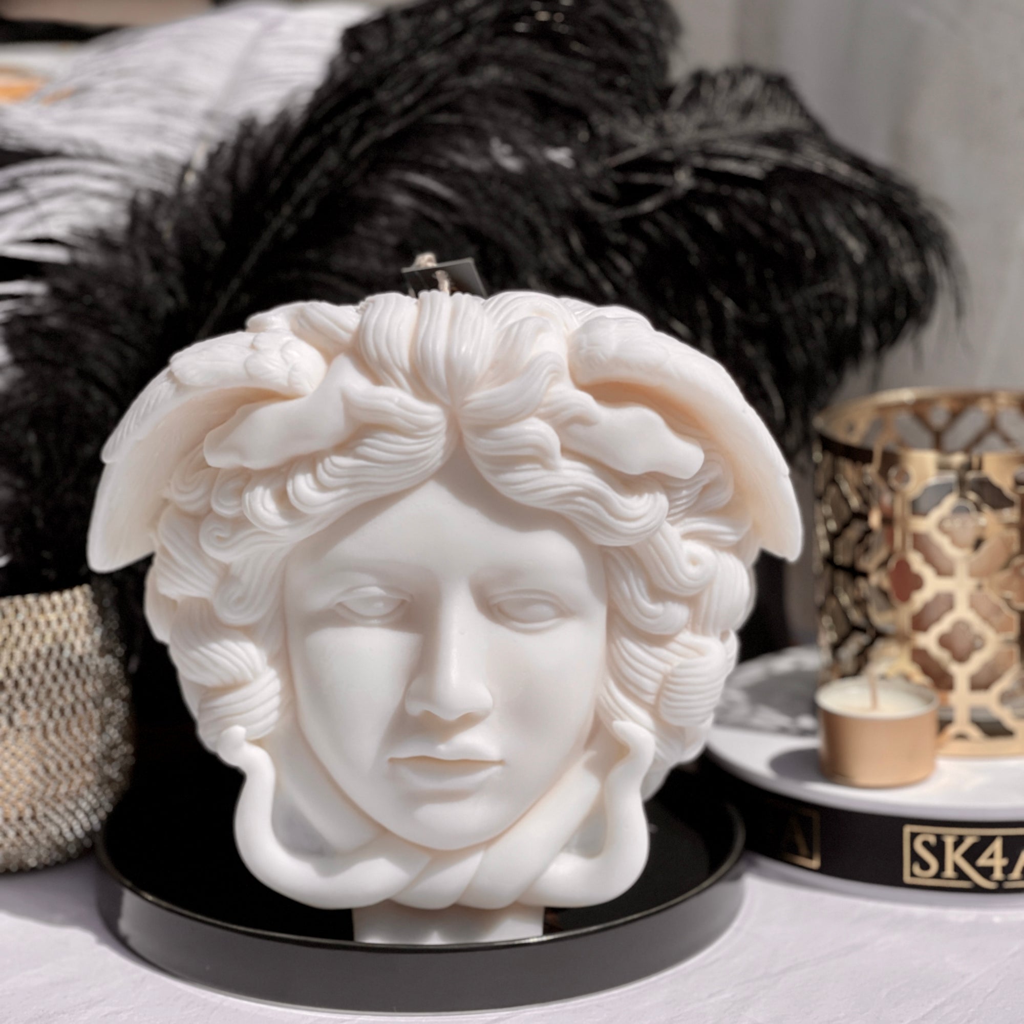 Medusa Head Bust Decorative Candle - Large